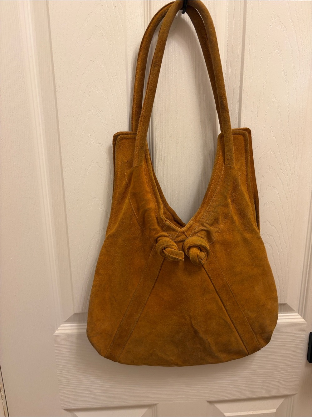 Brown Suede Knot Purse